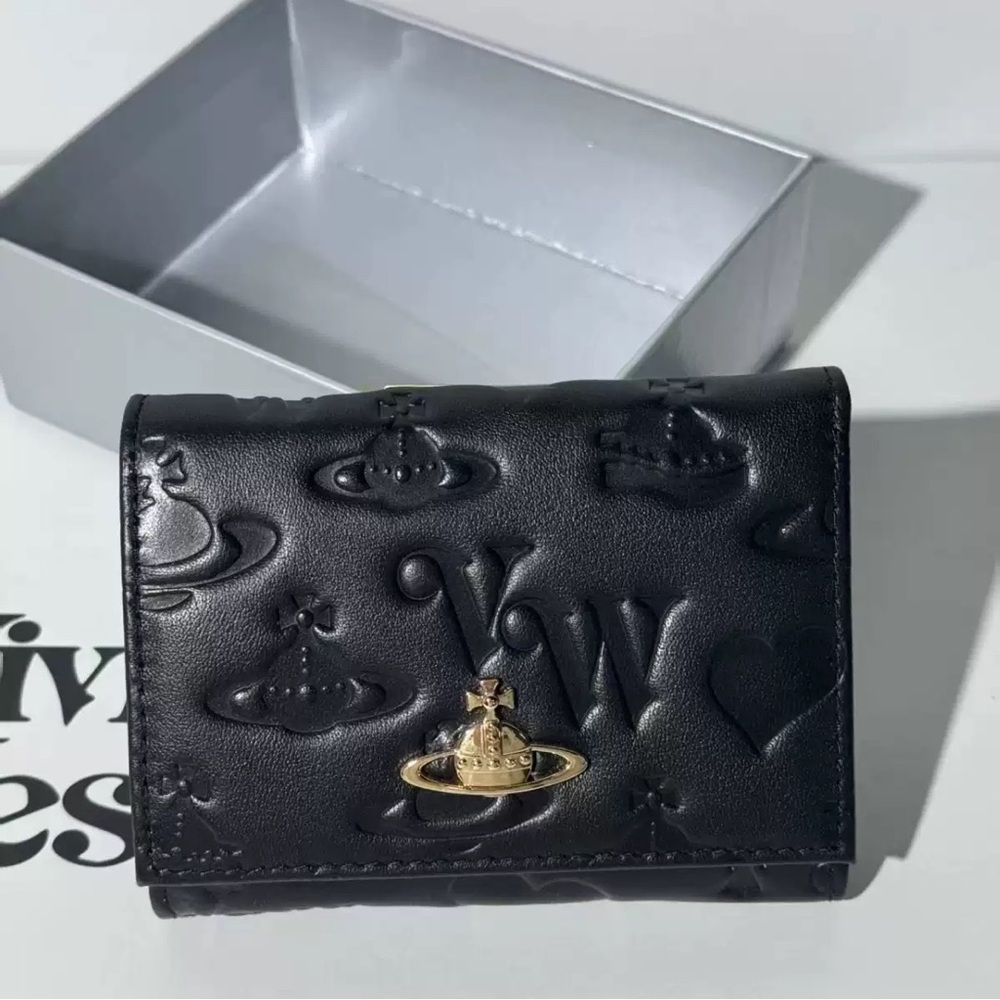 Vivienne Westwood Black Embossed Card Holder